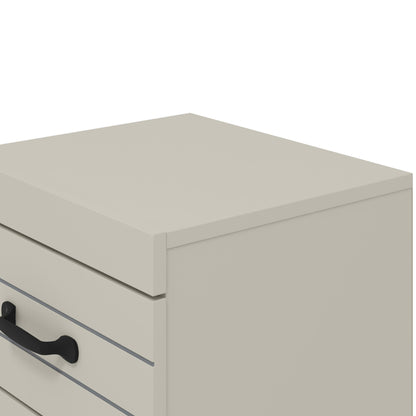 Galano Allington 3 Drawer Bedside - Small Side Table, End Table with Storage for Bedroom - Chest of Drawers for Clothes - Organizers for Hallway, Entryway, Living Room - Light Grey