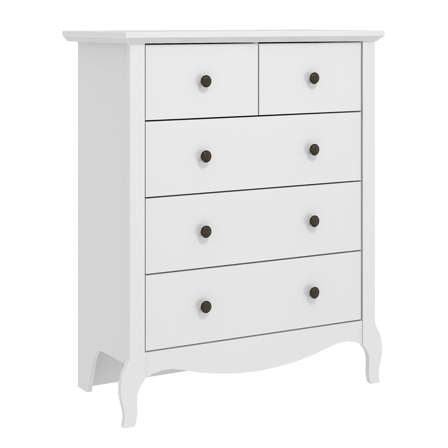 Galano Stella 3+2 Drawer Chest - Modern Cabinet with 5 Drawers - Organizers and Storage for Bedroom – Console for Entryway - Hallway or Living Room (White)