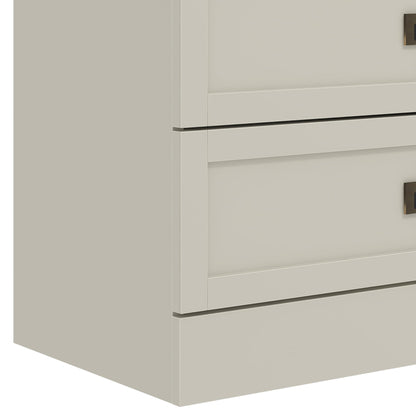 Galano Durban 4 Drawer Chest - Tall Drawer Chest with Storage for Bedroom - Chest of Drawers for Clothes - Organizers and Storage Cabinet for Hallway - Entryway or Living Room (Light Grey/Oak)