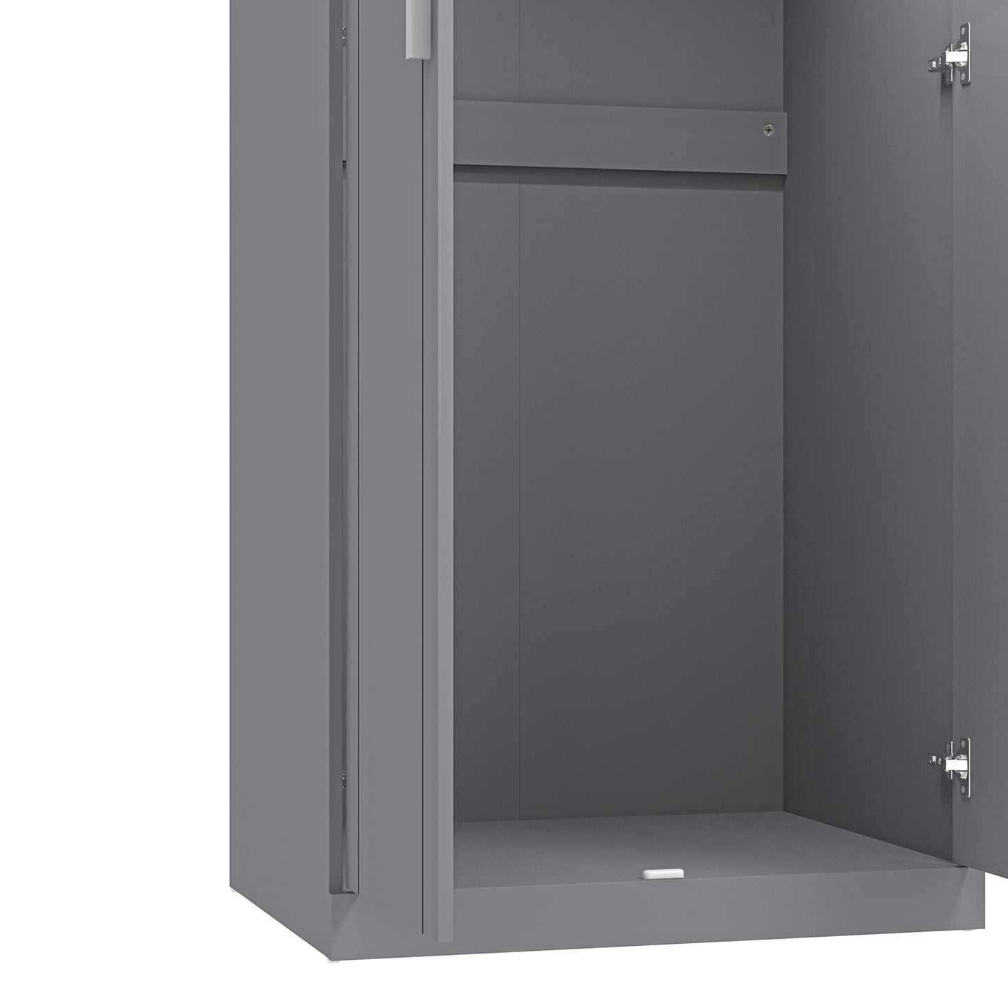 Galano Kimberley Wardrobe - 2 Door Wardrobe - Bedroom Furniture Unit with Hanging Rail Storage Wardrobe Organiser - ‎52.7 x 69.8 x 180.5 cm - Cool Grey