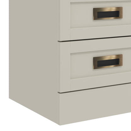 Galano Durban 3 Drawer Bedside Table - Stylish Side Table with Storage - Nightstands Bedroom Furniture - Organizers & Storage Cabinet for Hallway, Entryway or Livingrom (Light Grey/Oak)