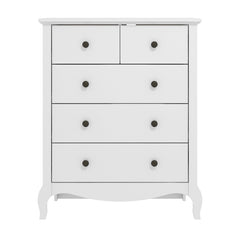 Galano Stella 3+2 Drawer Chest - Modern Cabinet with 5 Drawers - Organizers and Storage for Bedroom – Console for Entryway - Hallway or Living Room (White)