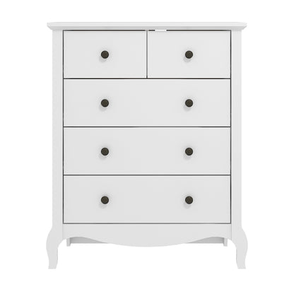 Galano Stella 3+2 Drawer Chest - Modern Cabinet with 5 Drawers - Organizers and Storage for Bedroom – Console for Entryway - Hallway or Living Room (White)