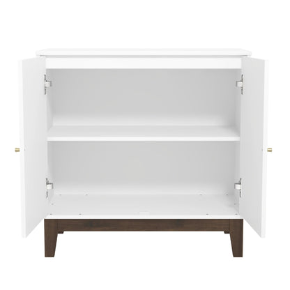 Galano Trafford 2 Door Sideboard - Storage Drawer Cabinet for Living Room, Bedroom, or Kitchen (Trafford, White)