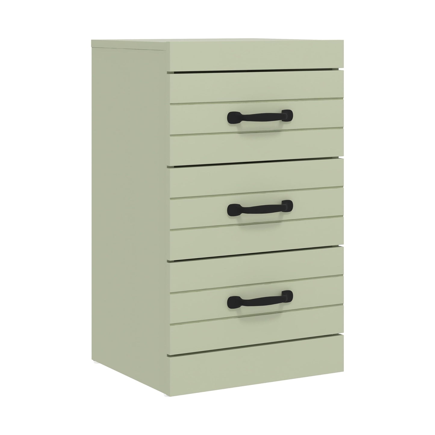 Galano Allington 3 Drawer Bedside - Small Side Table, End Table with Storage for Bedroom - Chest of Drawers for Clothes - Organizers for Hallway, Entryway, Living Room - Light Green