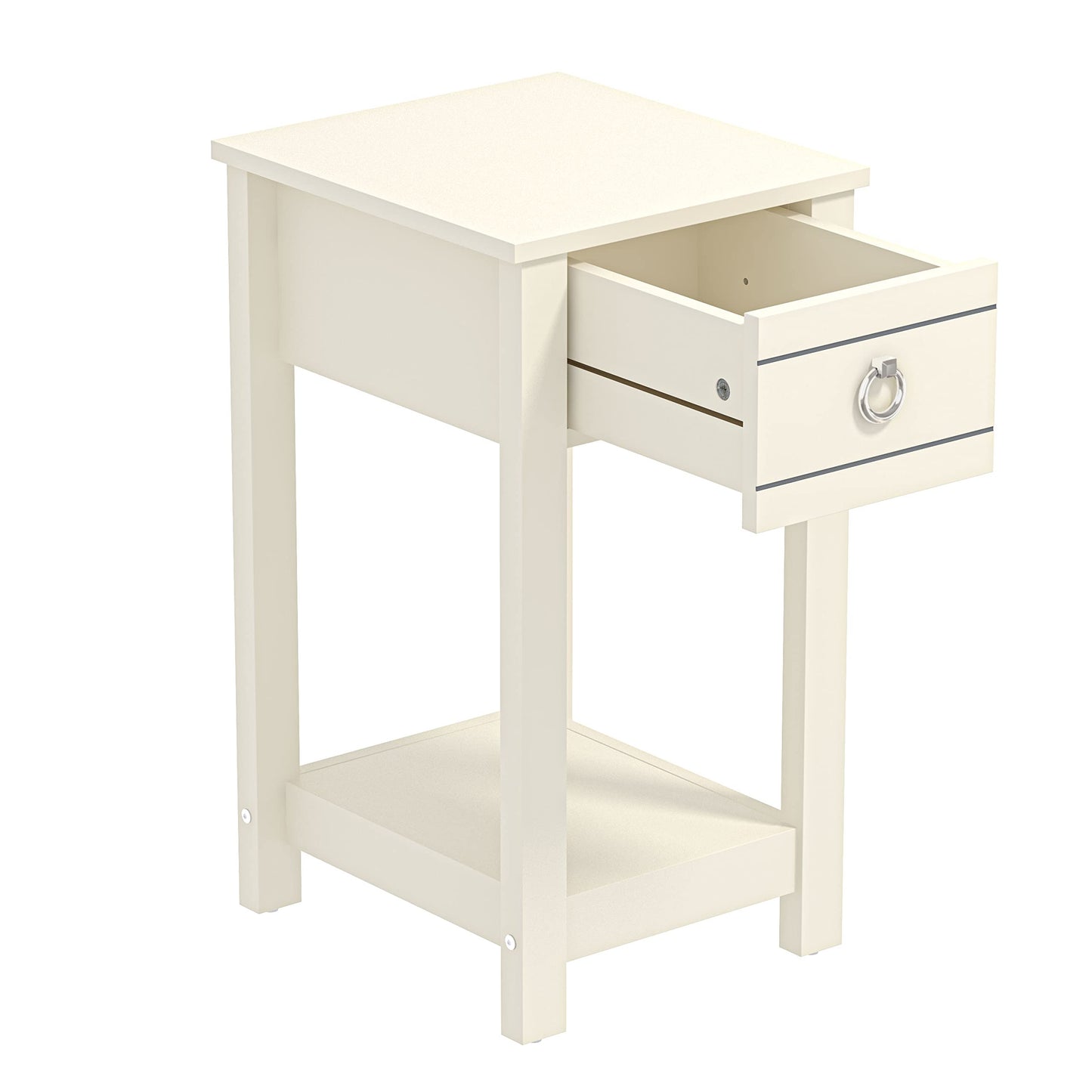 Galano Laurel Bedside Table, Stylish and Slim Side Table, Organizers and Storage Cabinet for Hallway, Entryway or Bedroom (Light Green)