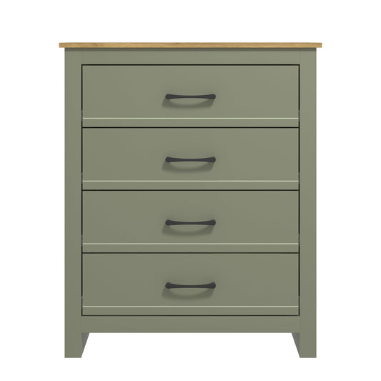 Galano Limestone 4 Drawer Chest - Chest of Drawer for Bedroom - Closet Organizers and Storage Cabinet for Hallway, Entryway - (Dark Green)