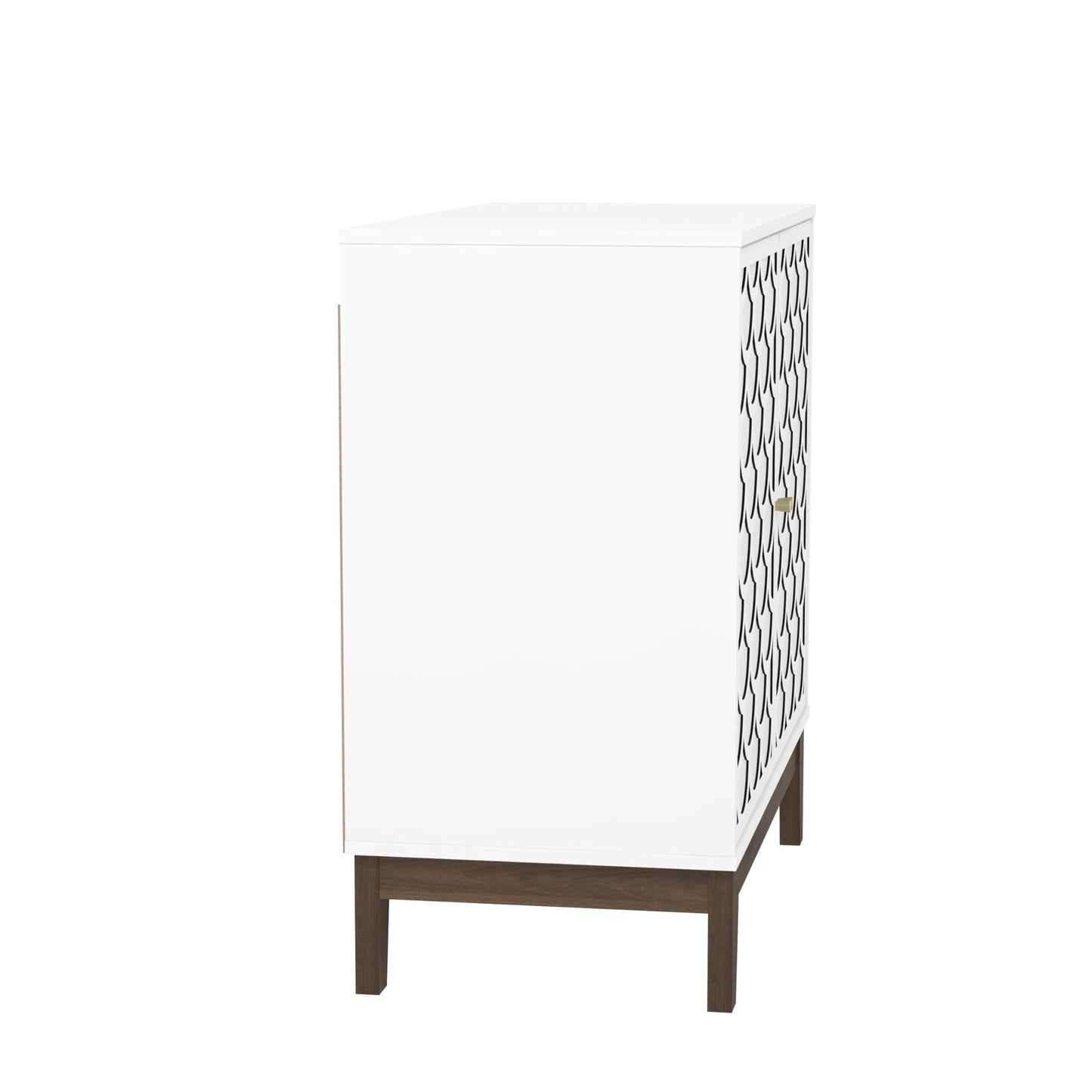 Galano Trafford 2 Door Sideboard - Storage Drawer Cabinet for Living Room, Bedroom, or Kitchen (Trafford, White)