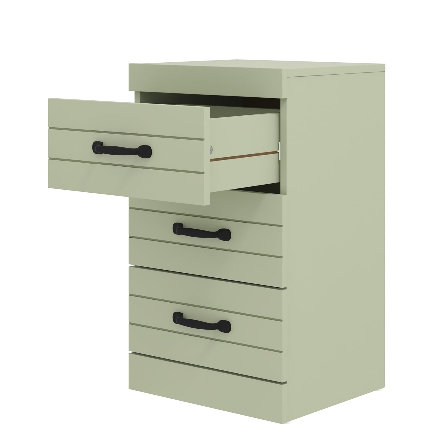 Galano Allington 3 Drawer Bedside - Small Side Table, End Table with Storage for Bedroom - Chest of Drawers for Clothes - Organizers for Hallway, Entryway, Living Room - Light Green