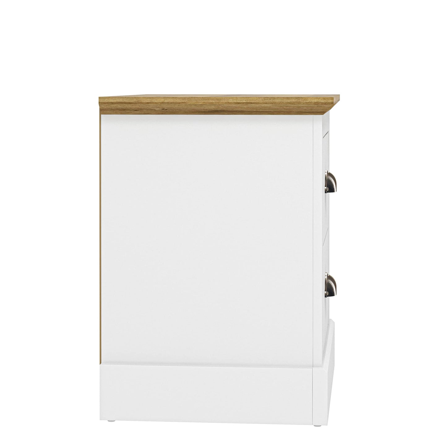 Galano Sufy Bedside Table - 2 Drawer Small Side Table, End Table with Storage for Bedroom - Chest of Drawers - Organizers and Storage Cabinet for Hallway, Entryway, Living Room - White