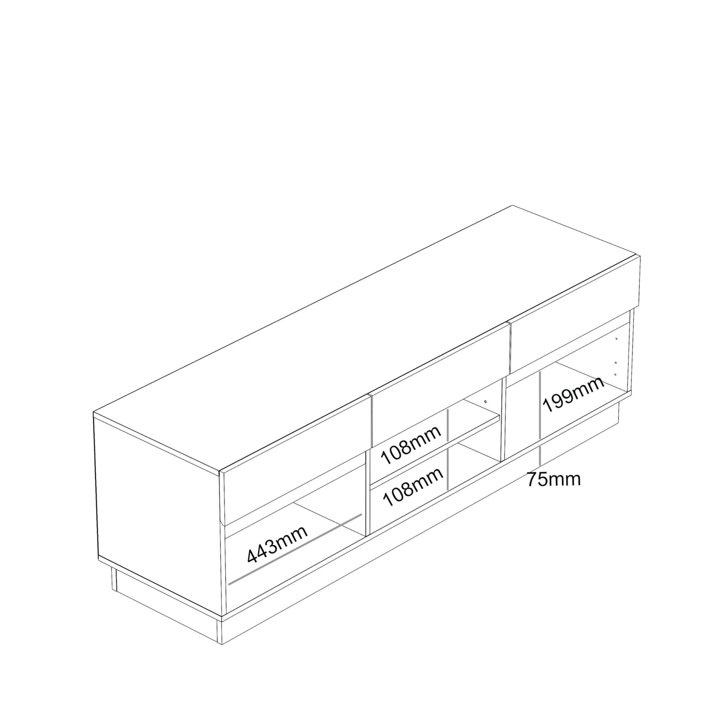 Galano Anderson TV Unit, Entertainment Centre for up to 60" TV, TV Unit with 2 Doors, TV Stand Cabinet for Living Room, Large Storage (New White)