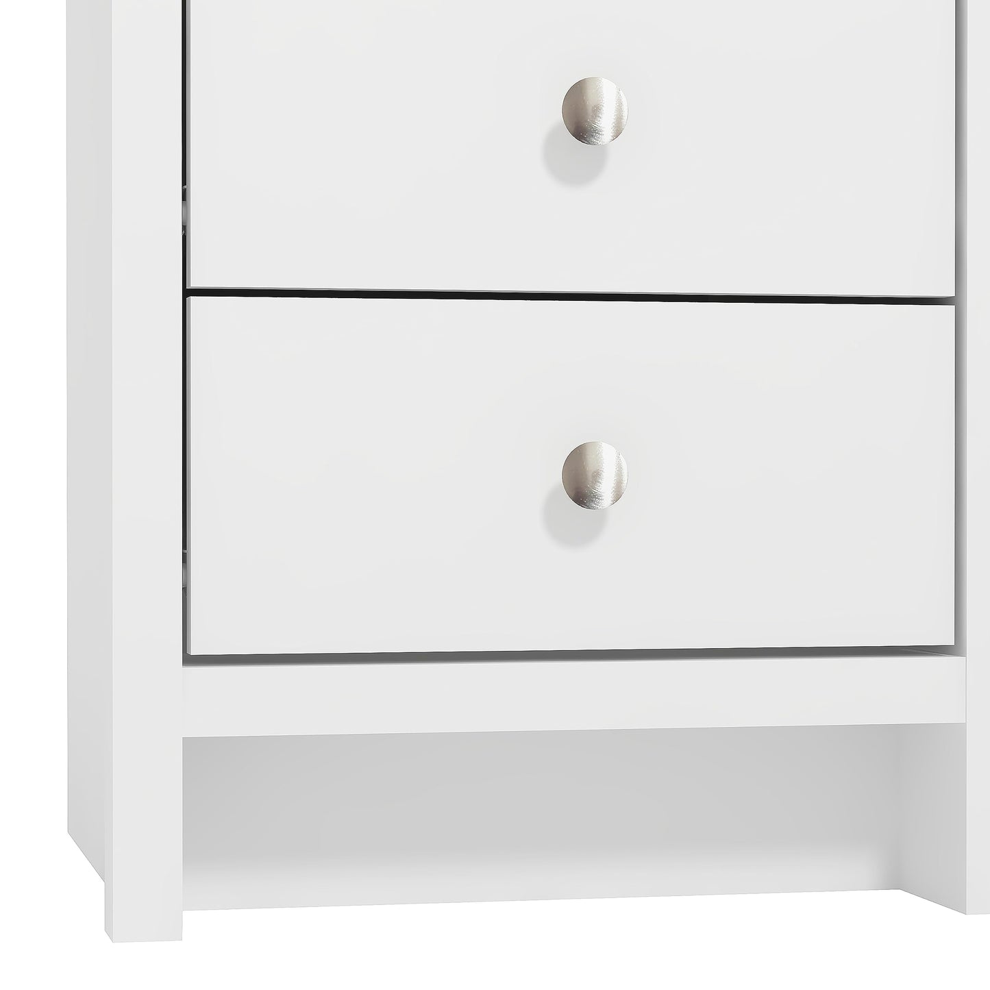 Galano Iris 4 Drawer Chest - Modern Cabinet with 1 Mirrored Drawers - Organizers and Storage for Bedroom – Console for Entryway - Hallway or Living Room - Grey,