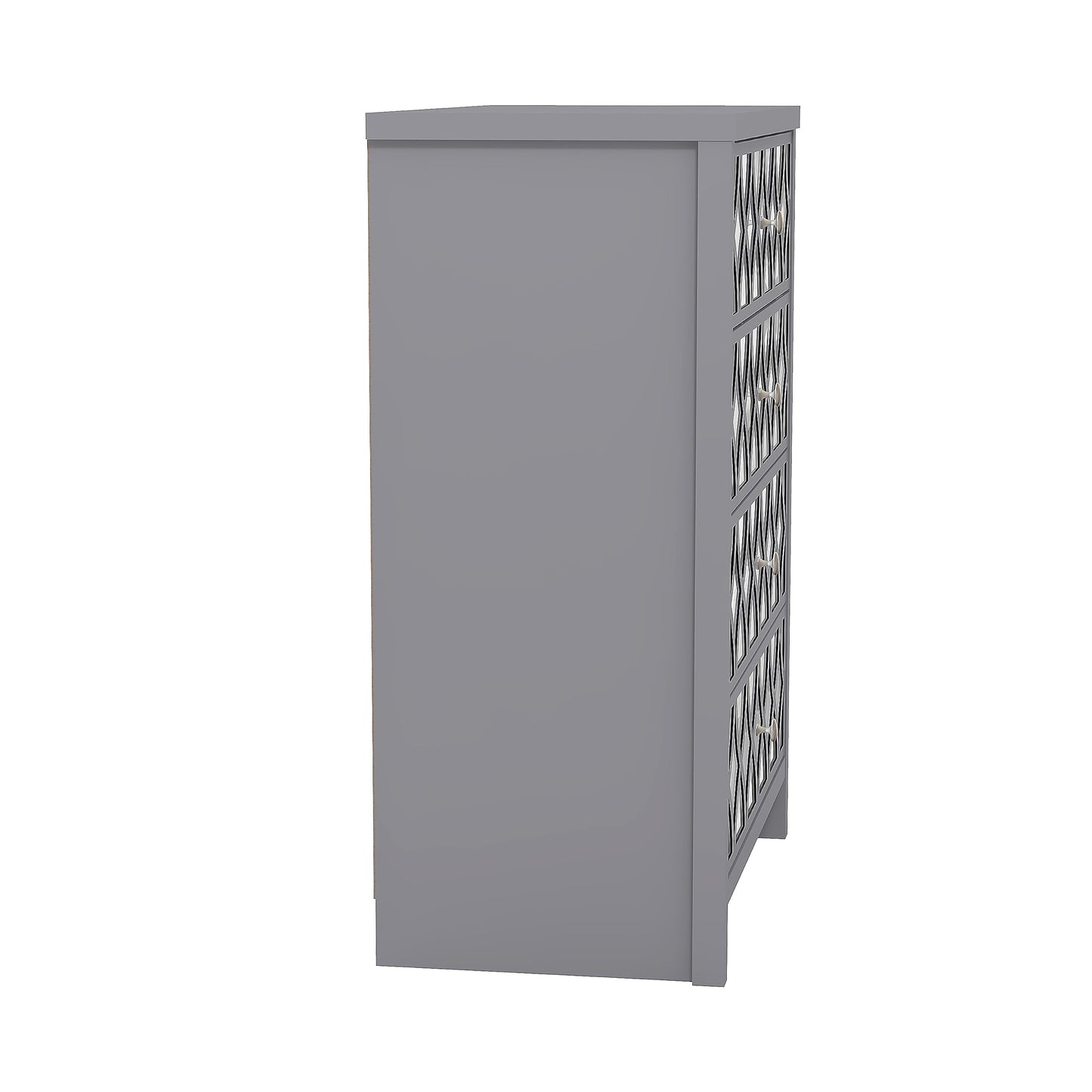 Galano Iris 2 Door 1 Drawer Wardrobe - Bedroom Furniture Unit with Hanging Rail Storage and Drawer, Wardrobe Storage Organizer - Grey