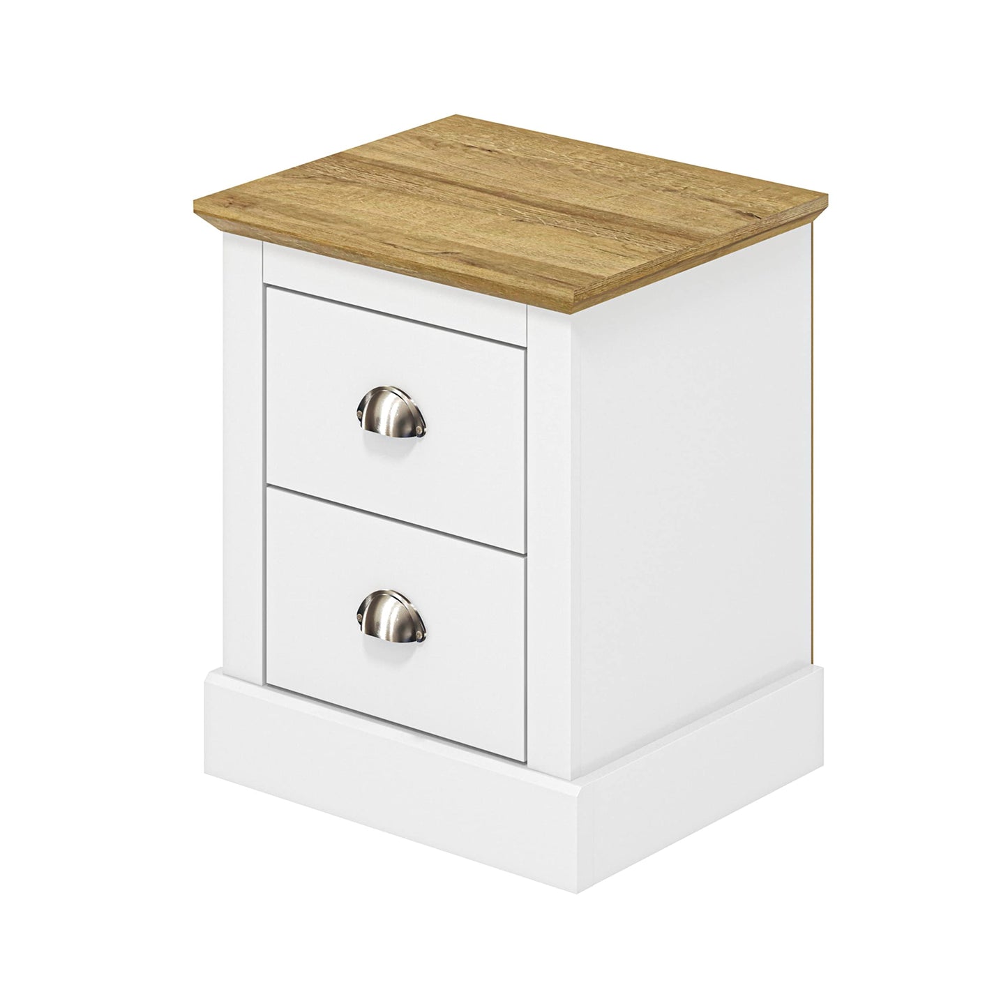 Galano Sufy Bedside Table - 2 Drawer Small Side Table, End Table with Storage for Bedroom - Chest of Drawers - Organizers and Storage Cabinet for Hallway, Entryway, Living Room - White