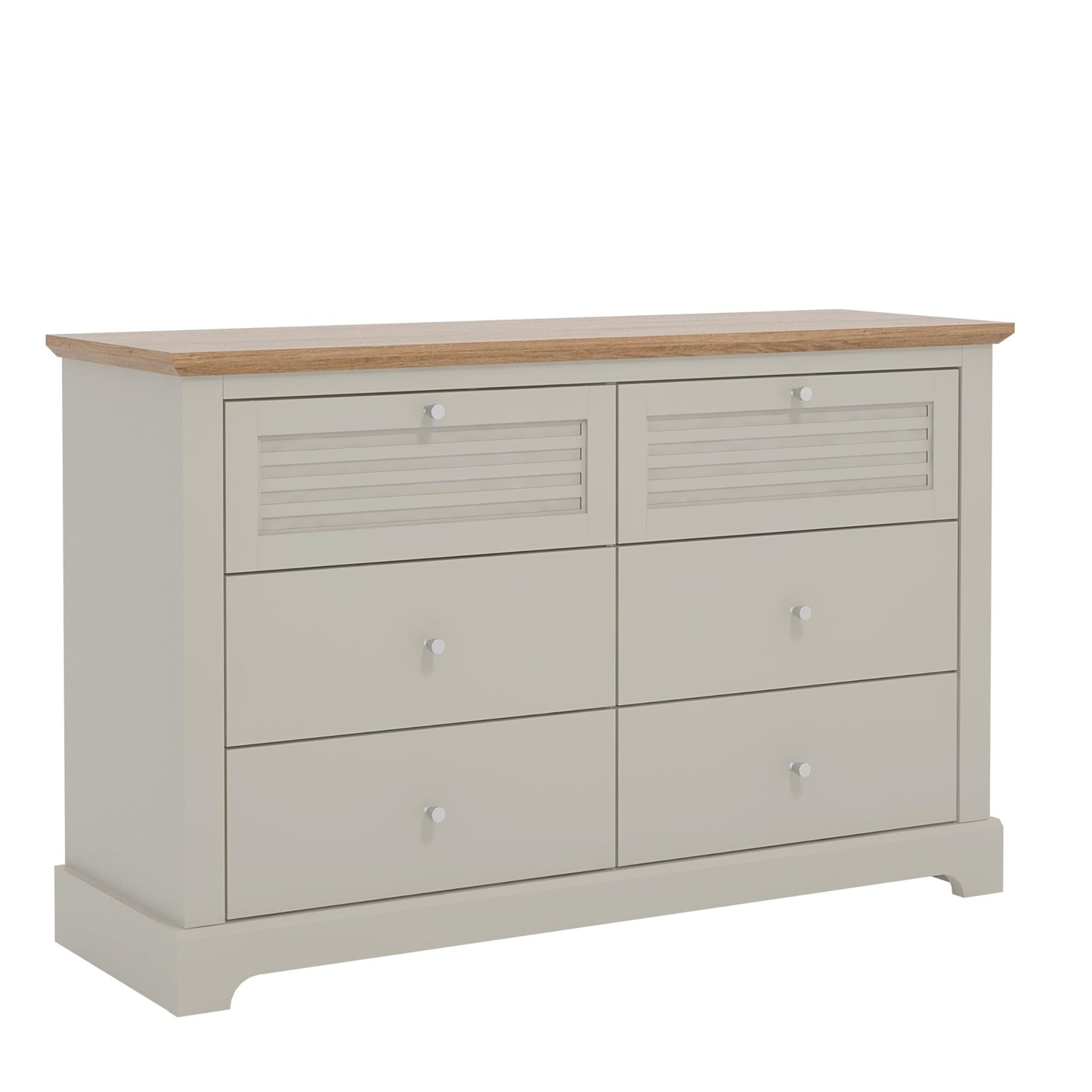 Galano Milan 4 Drawer Chest - Chest of Drawer with Storage for Bedroom - Organizers and Storage Cabinet for Hallway - Entryway or Living Room (Light Grey/Oak)