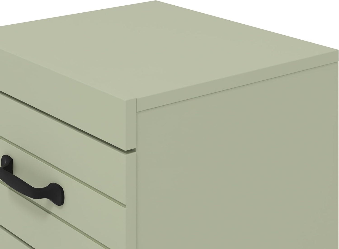 Galano Allington 3 Drawer Bedside - Small Side Table, End Table with Storage for Bedroom - Chest of Drawers for Clothes - Organizers for Hallway, Entryway, Living Room - Light Green