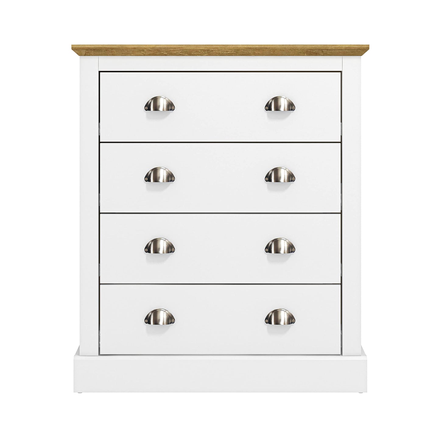 Galano Sufy 4 Drawer Chest - Wide Drawer Chest with Storage for Bedroom - Chest of Drawers for Clothes - Organizers and Storage Cabinet for Hallway - Entryway or Living Room - White