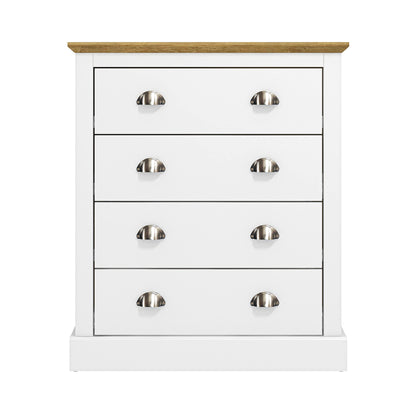 Galano Sufy 4 Drawer Chest - Wide Drawer Chest with Storage for Bedroom - Chest of Drawers for Clothes - Organizers and Storage Cabinet for Hallway - Entryway or Living Room - White