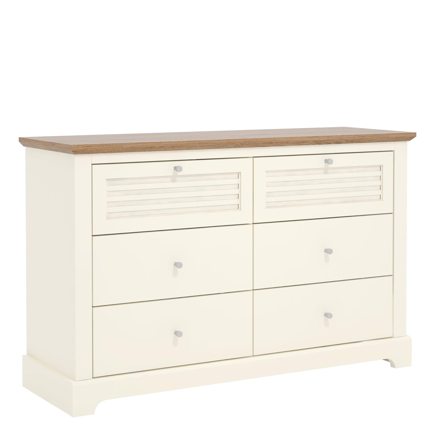 Galano Milan 4 Drawer Chest - Chest of Drawer with Storage for Bedroom - Organizers and Storage Cabinet for Hallway - Entryway or Living Room (Light Grey/Oak)