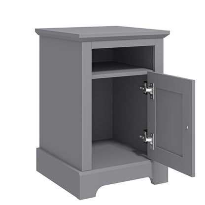 Galano Novara 1 Door Side Table with Shelf - Storage Cabinet for Hallway - Entryway - Foyer - Living Room - Bedroom - Space Saving (Cool Grey)