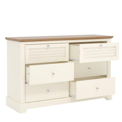 Galano Milan 4 Drawer Chest - Chest of Drawer with Storage for Bedroom - Organizers and Storage Cabinet for Hallway - Entryway or Living Room (Ivory/Oak,)