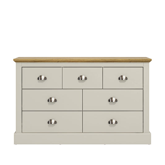 Galano Sufy 3 plus 4 Drawer Chest - Wide Drawer Chest with Storage for Bedroom - Chest of Drawers for Clothes - Closet Organizers and Storage Cabinet for Hallway, Entryway - Light Grey