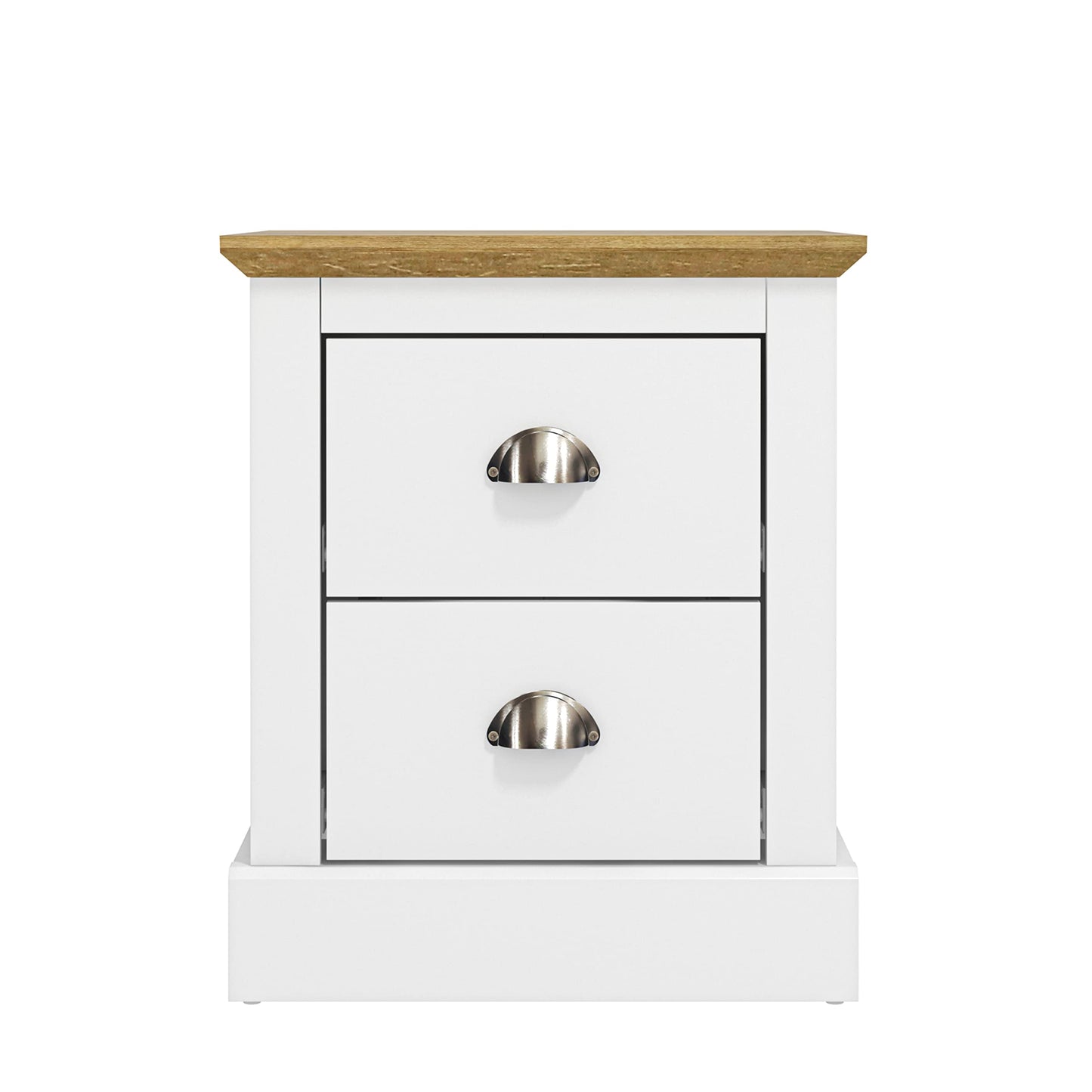 Galano Sufy Bedside Table - 2 Drawer Small Side Table, End Table with Storage for Bedroom - Chest of Drawers - Organizers and Storage Cabinet for Hallway, Entryway, Living Room - White