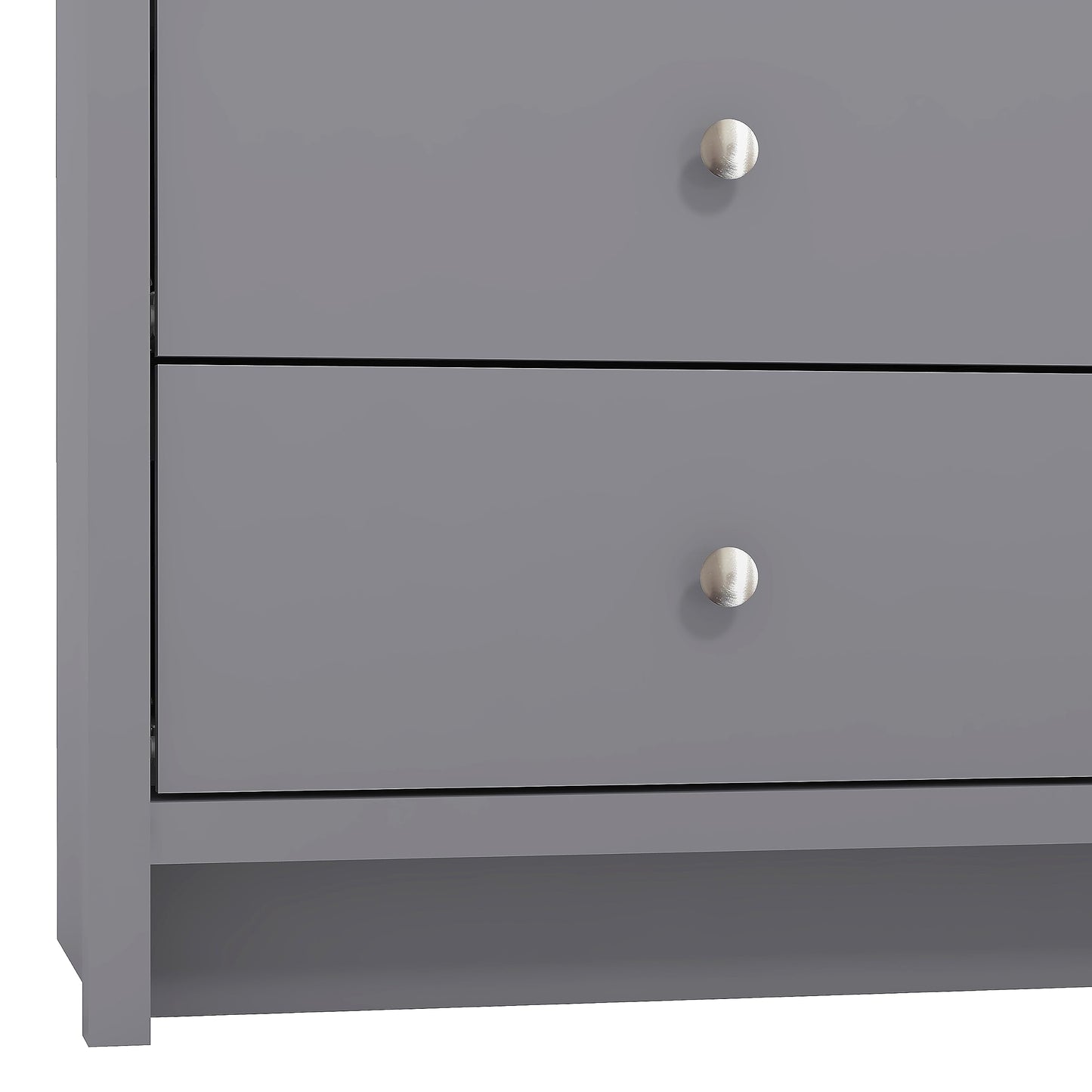 Galano Iris 4 Drawer Chest - Modern Cabinet with 1 Mirrored Drawers - Organizers and Storage for Bedroom – Console for Entryway - Hallway or Living Room - Grey,