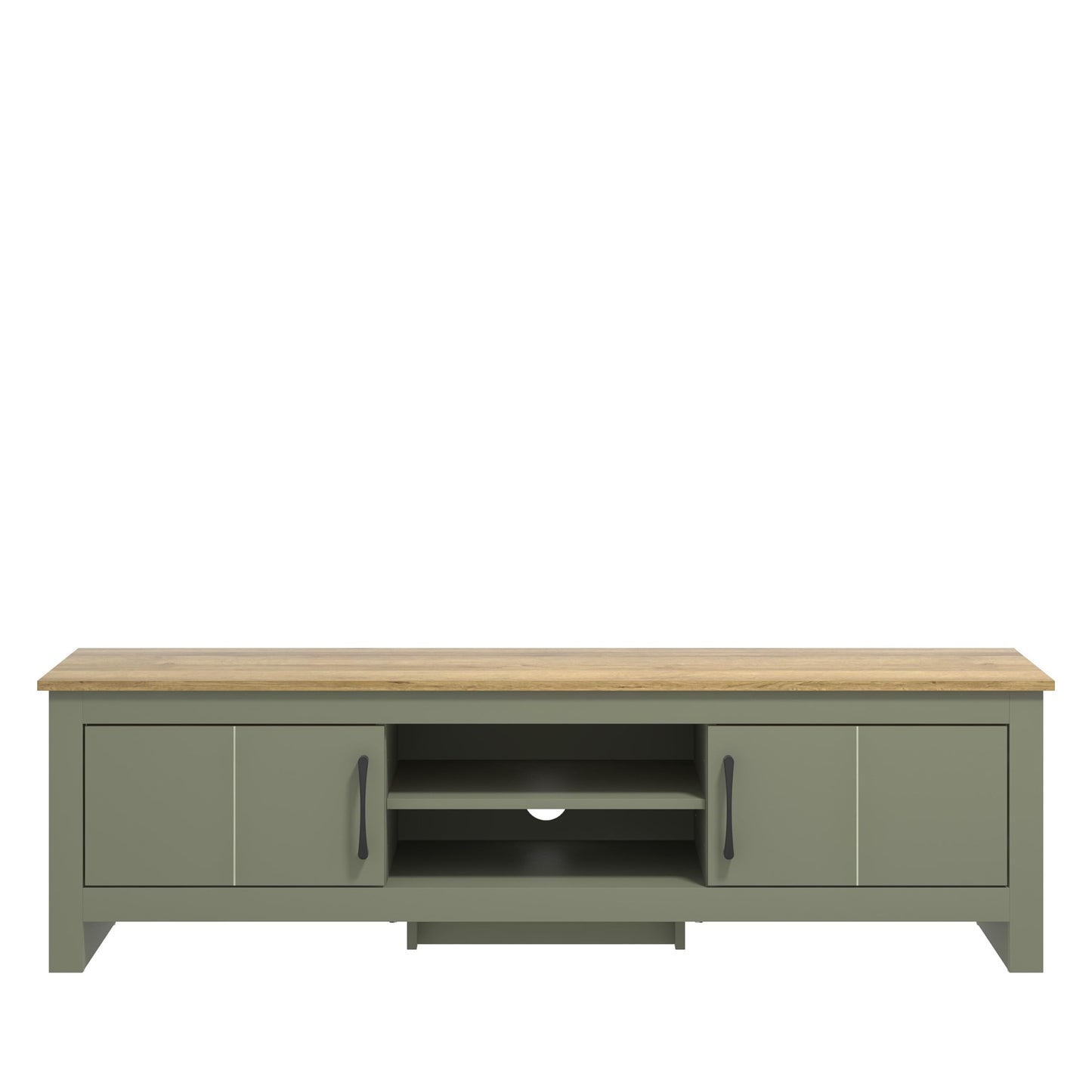 Galano Limestone Wide TV Unit - Entertainment Centre for up to 65" TV - TV Unit with 2 Doors (Dark Grey)