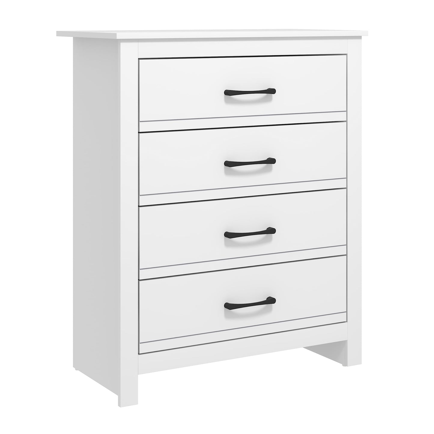 Galano Limestone Dresser - 4 Drawer Chest - Tall Drawer Chest with Storage for Bedroom - Chest of Drawers for Clothes - White, W79 x D39.5 x H95.0cm, (FG-WH-PU-4-1000-UK)