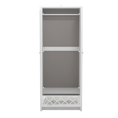 Galano Iris 4 Drawer Chest - Modern Cabinet with 1 Mirrored Drawers - Organizers and Storage for Bedroom – Console for Entryway - Hallway or Living Room - Grey,