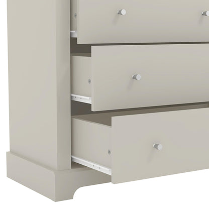 Galano Milan 4 Drawer Chest - Chest of Drawer with Storage for Bedroom - Organizers and Storage Cabinet for Hallway - Entryway or Living Room (Light Grey/Oak)