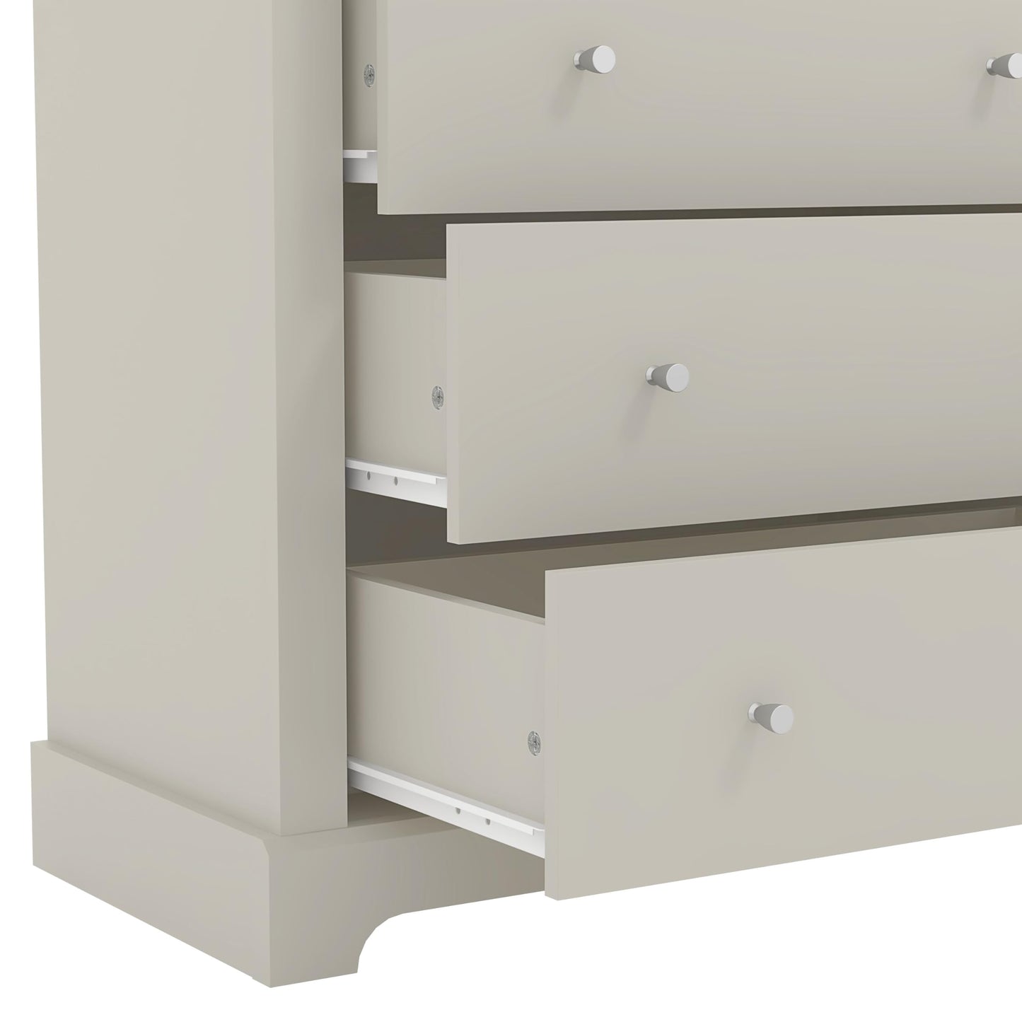 Galano Milan 4 Drawer Chest - Chest of Drawer with Storage for Bedroom - Organizers and Storage Cabinet for Hallway - Entryway or Living Room (Ivory/Oak,)