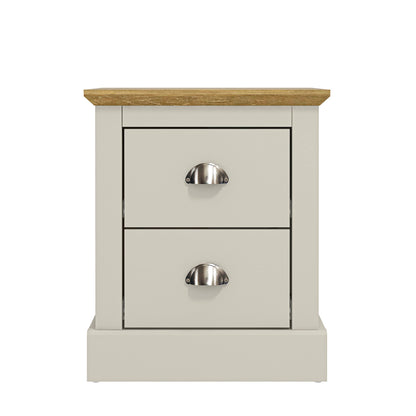 Galano Sufy 2 Drawer Bedside - Small Side Table, End Table with Storage for Bedroom - Chest of Drawers for Clothes - Organizers and Storage Cabinet for Hallway, Entryway, Living Room - Light Grey