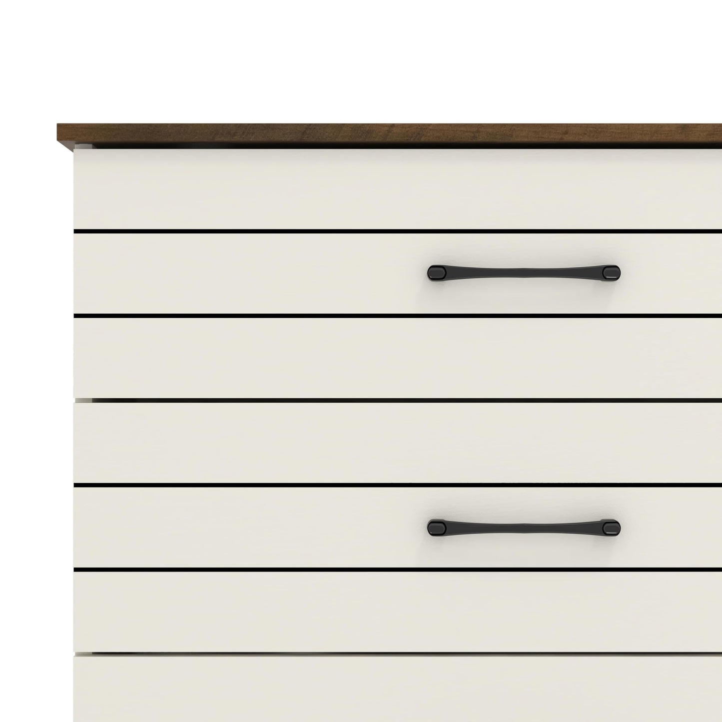 Galano Elis Wooden 5 Drawer Dresser for Bedroom with Interlock, Modern Storage Chest for Nursery and Children Room, 15.8" D x 31.5" W x 47.2" H, Dusty Grey Oak