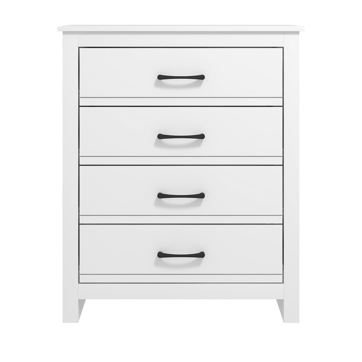 Galano Limestone Dresser - 4 Drawer Chest - Tall Drawer Chest with Storage for Bedroom - Chest of Drawers for Clothes - White, W79 x D39.5 x H95.0cm, (FG-WH-PU-4-1000-UK)