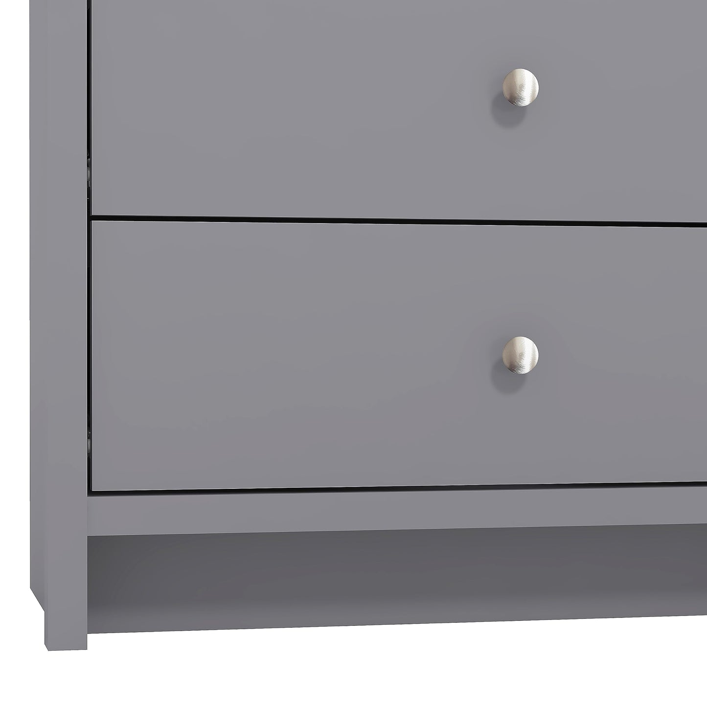 Galano Iris 4 Drawer Chest - Modern Cabinet with 1 Mirrored Drawers - Organizers and Storage for Bedroom – Console for Entryway - Hallway or Living Room - Grey,