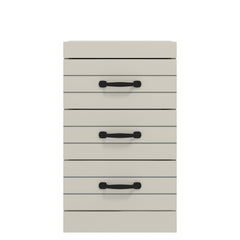 Galano Allington 3 Drawer Bedside - Small Side Table, End Table with Storage for Bedroom - Chest of Drawers for Clothes - Organizers for Hallway, Entryway, Living Room - Light Grey