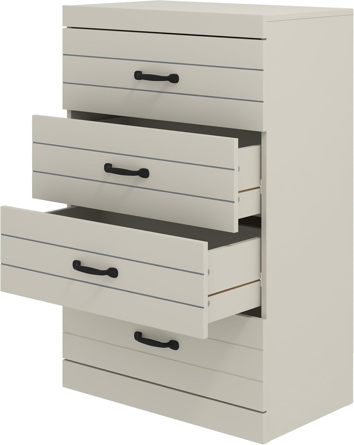 Galano Allington 4 Drawer Chest - Tall Drawer Chest with Storage for Bedroom - Chest of Drawers for Clothes - Storage Cabinet for Hallway, Entryway - Light Grey