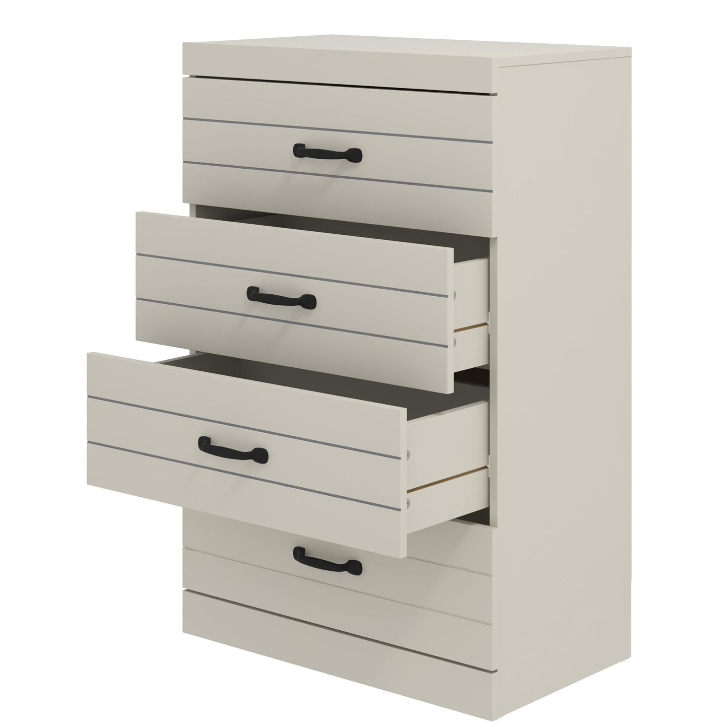 Galano Allington 4 Drawer Chest - Tall Drawer Chest with Storage for Bedroom - Chest of Drawers for Clothes - Storage Cabinet for Hallway, Entryway - Light Grey