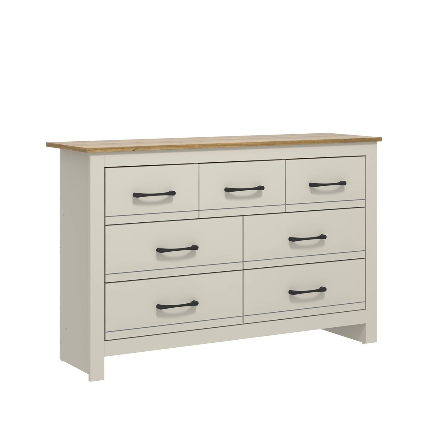 Galano Limestone 3+4 Drawer Chest - Chest of Drawer for Bedroom - Closet Organizers and Storage Cabinet for Hallway, Entryway (White)