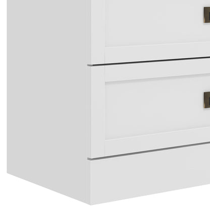 Galano Durban 4 Drawer Chest - Tall Drawer Chest with Storage for Bedroom - Chest of Drawers for Clothes - Organizers and Storage Cabinet for Hallway - Entryway or Living Room (Light Grey/Oak)