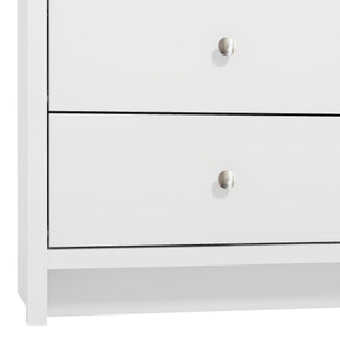 Galano Iris 3 Plus 4 Drawer Chest - Modern Multi Chest with Mirrored Drawers - Organizers and Storage Cabinet for Bedroom – Console for Entryway - Hallway or Living Room - White