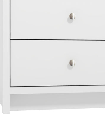 Galano Iris 3 Plus 4 Drawer Chest - Modern Multi Chest with Mirrored Drawers - Organizers and Storage Cabinet for Bedroom – Console for Entryway - Hallway or Living Room - White