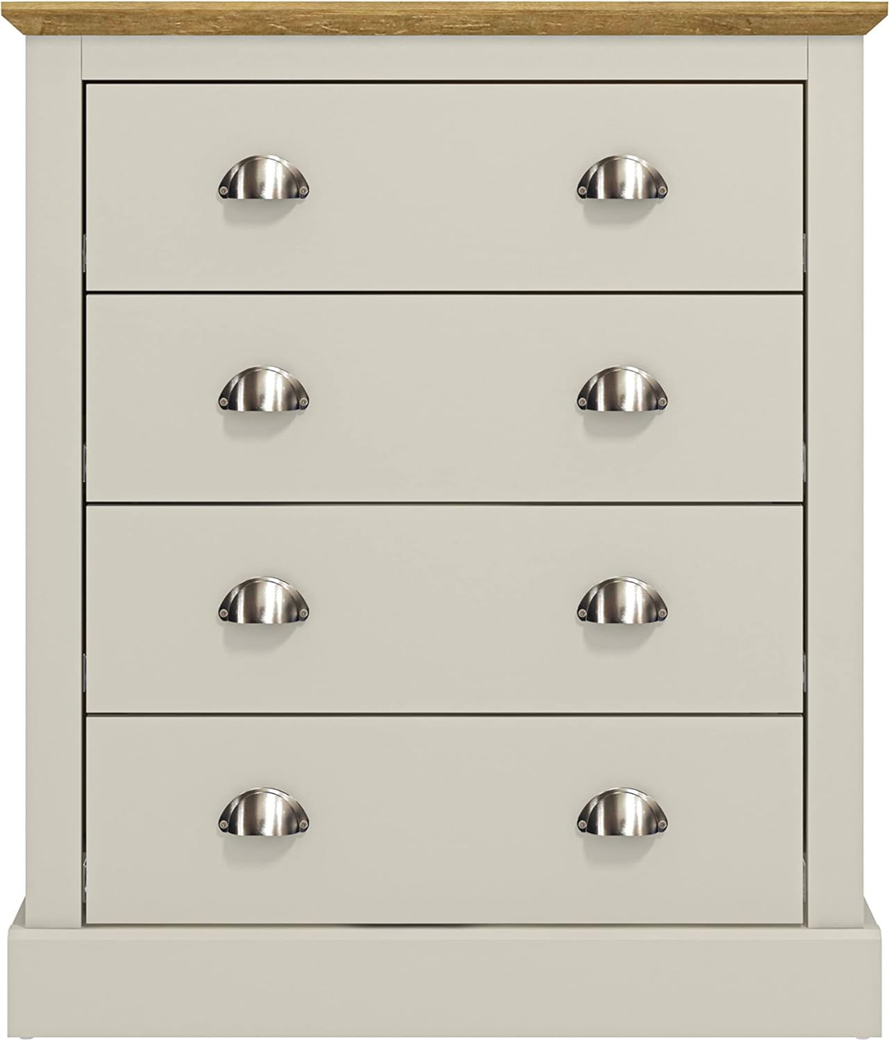 Galano Sufy 4 Drawer Chest - Wide Drawer Chest with Storage for Bedroom - Chest of Drawers for Clothes - Organizers and Storage Cabinet for Hallway - Entryway or Living Room - Light Grey