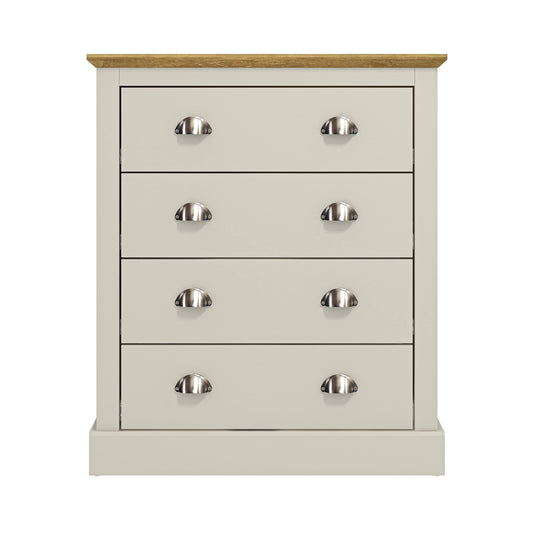 Galano Sufy 4 Drawer Chest - Wide Drawer Chest with Storage for Bedroom - Chest of Drawers for Clothes - Organizers and Storage Cabinet for Hallway - Entryway or Living Room - Light Grey