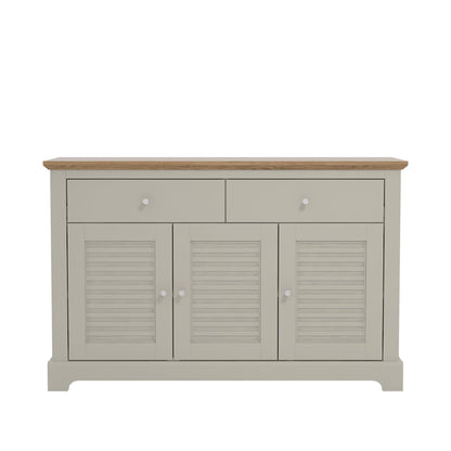 Galano Milan 3 Door 2 Drawer Sideboard - Cabinet Storage Organizer for Your Home - Storage Sideboard - Adjustable Shelves - Warm Grey Oak