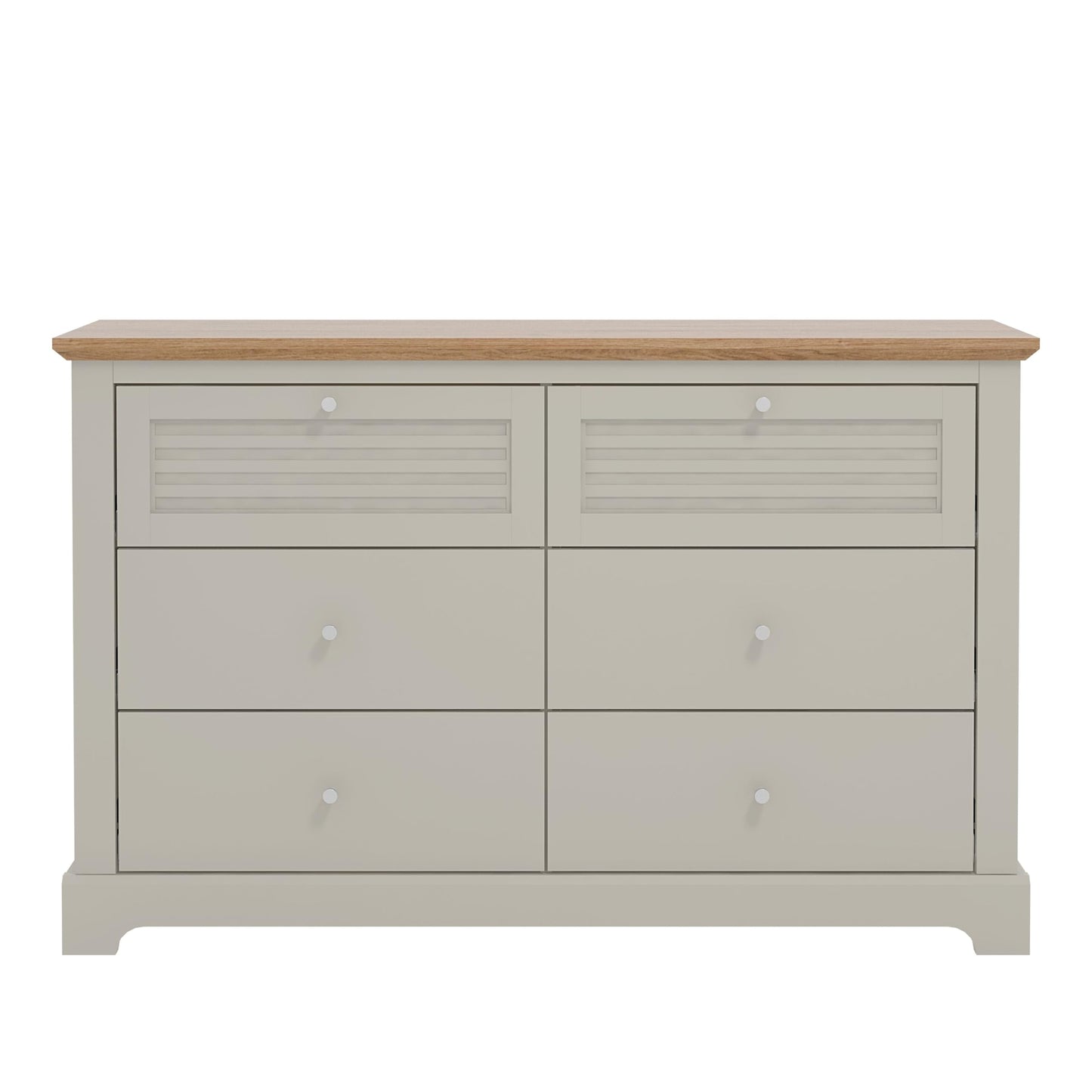 Galano Milan 4 Drawer Chest - Chest of Drawer with Storage for Bedroom - Organizers and Storage Cabinet for Hallway - Entryway or Living Room (Light Grey/Oak)