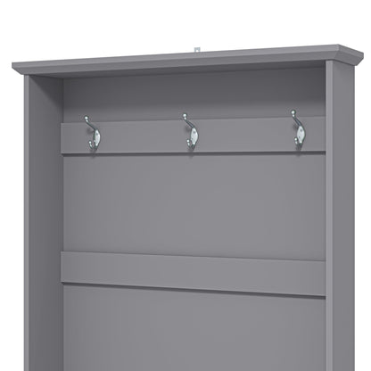 Galano Novara Hallway Unit - Entryway Bench with Coat Rack - Storage Cabinet with Bench & Coat Rack (Cool Grey)