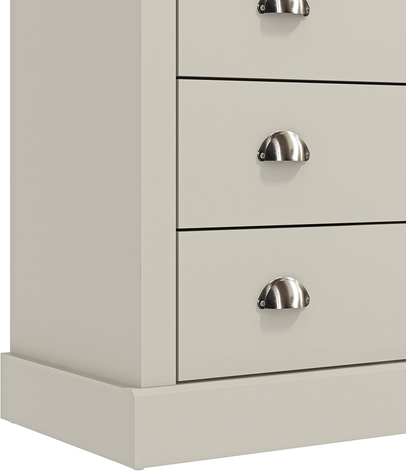 Galano Sufy 4 Drawer Chest - Wide Drawer Chest with Storage for Bedroom - Chest of Drawers for Clothes - Organizers and Storage Cabinet for Hallway - Entryway or Living Room - Light Grey